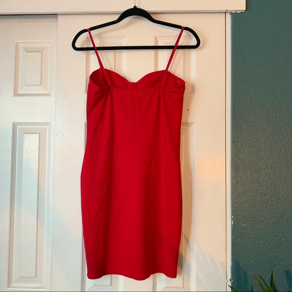 Red Mini Cocktail Dress - Picture 2 of 3
